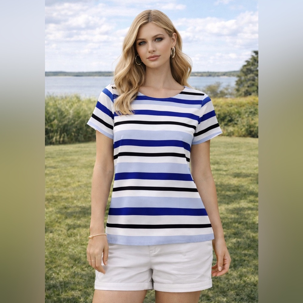 NWOT: Stripe Satin Shirt